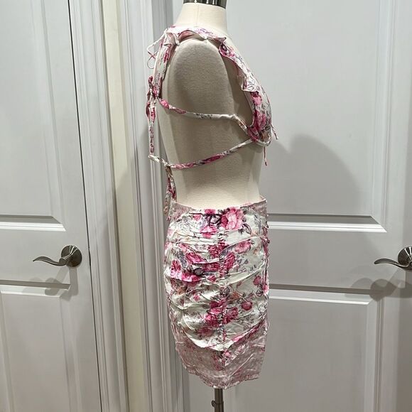 New! For Love and Lemons Taylor Floral Pink set Size Medium Top & Skirt - Picture 6 of 14